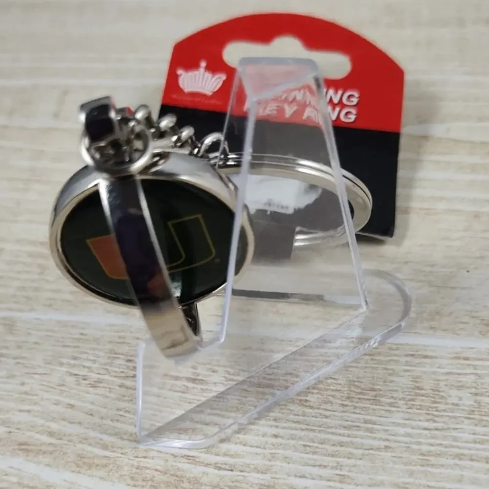 University of Miami Hurricanes Aminco Spinning Key Ring Keychain NCAA Gift